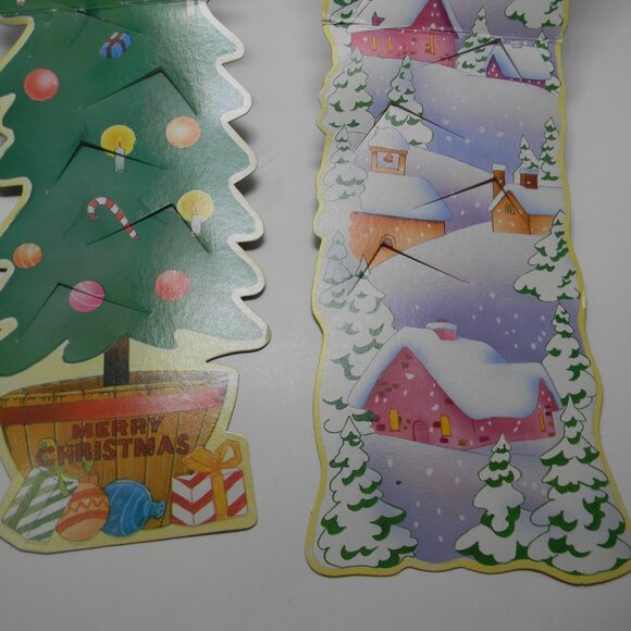 2 Vtg Christmas Card Holder Hanging Approx 3 Ft Long ea Holds 12 Cards Each - Picture 2 of 3